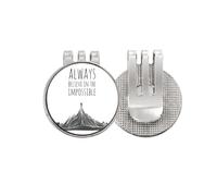 no/no Believe Impossible - Marcador de pelota de golf con texto en inglés "Believe Impossible", color blanco y negro