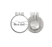 no/no Best Dad Festival Quote Art Deco - Marcador de pelota de golf con clip magnético esmaltado