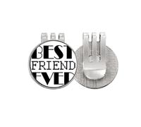 no/no Best Friend Ever Quote Art Deco Fashion - Marcador de pelota de golf con clip magnético esmaltado