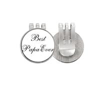 no/no Best Papa Ever Quote Art Deco Fashion - Marcador de pelota de golf con clip magnético esmaltado