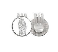 no/no Biggest Bird Paint Cold Art Deco - Marcador de pelota de golf con clip magnético esmaltado