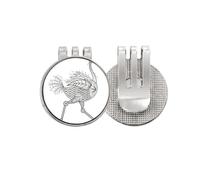 no/no Bird Paint Running Long Art Deco - Marcador de pelota de golf con clip magnético esmaltado