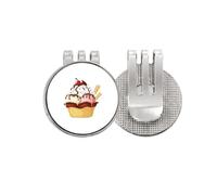 no/no Biscuits Cherry Chote Ice - Marcador de pelota de golf con clip magnético esmaltado