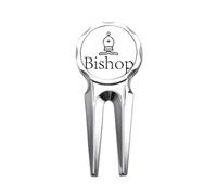 no/no Bishop White Word - Herramienta de reparación de marcador de pelota de golf