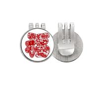 no/no Blessing Paper Cut Flower Bird Fish Golf Ball Marker Hat Cap Clip Esmalte Magnético