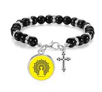 no/no Blessing - Pulsera de meditación sentada con cuentas de flor para hombres y mujeres