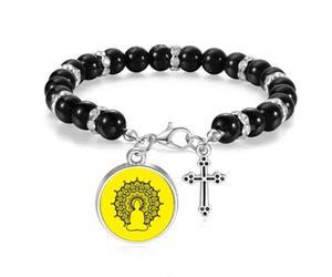 no/no Blessing - Pulsera de meditación sentada con cuentas de flor para hombres y mujeres
