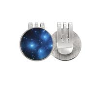 no/no Blue Starry Stars Art Deco Fashion - Marcador de pelota de golf con clip magnético esmaltado