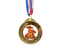 no/no Bonita cinta de ganador del premio de oro con ilustración de criatura de hongo naranja