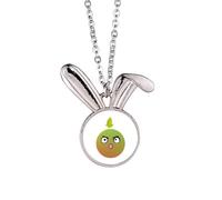 no/no Bonito collar con colgante de conejo de cara naranja de injusticia de dibujos animados