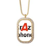 no/no Breve Best Cool Cap Cellph - Collar con colgante de diamante y cristal dorado