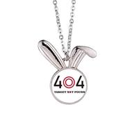 no/no Bull Eye Miss Target Aim Art Deco - Collar con colgante de conejo de moda