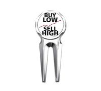 no/no Buy Low Sell High Art Deco Fashion Golf Divot Tool Herramienta de reparación de marcador de pelota de golf