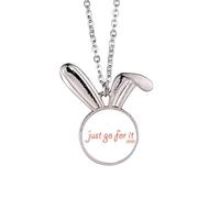 no/no Buzzword Just Go For It Art Deco - Collar con colgante de conejo de moda