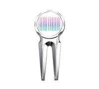 no/no Cambiar color repetitivo Art Deco Fashion Golf Divot Tool Herramienta de reparación de marcador de pelota de golf