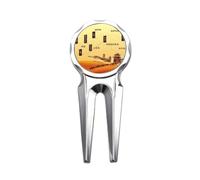 no/no Camel Desert Along the Way to the Silk Road Map Golf Divot Tool Golf Ball Marker Repair Tool