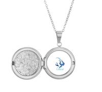 no/no Cancer Designs - Collar con medallón de moda Art Deco con diseño de icono para fotos, regalo de cumpleaños