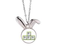 no/no Cap Direction Guide - Collar con colgante de conejo y teclado