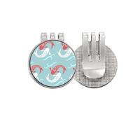 no/no Carp Waves Japan Totem Art Deco - Marcador de pelotas de golf con clip magnético esmaltado