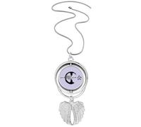 no/no Cherish Meaning Fate Zen Art Deco - Collar giratorio con alas de ángel, Medium