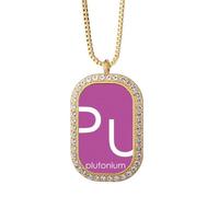 no/no Chestry Elements - Collar con colgante de cristal de diamante y plumonio con tabla de época, joyería dorada