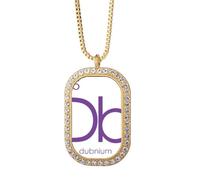 no/no Chestry Elements - Collar con colgante de metal de transición de mesa de época, con diamantes de imitación, joyería dorada