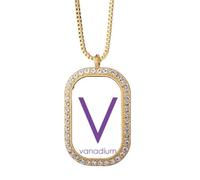 no/no Chestry Elements - Collar con colgante en V de metal de transición de mesa de época con diamantes y cristales dorados