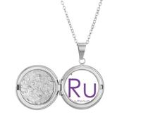 no/no Chestry Elements - Collar con medallón de metal de transición de rutenio con texto en inglés «Period Table Time», regalo de cumpleaños