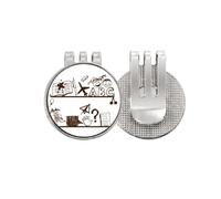 no/no Childlike Children - Bonito marcador de pelota de golf con clip magnético esmaltado para niños