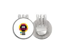 no/no Children Day Pure Happy Art Deco - Marcador de pelota de golf con clip magnético esmaltado