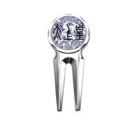 no/no China Ancient Emperor Father Blue Dragon Pattern Golf Divot Tool Golf Ball Marker Repair Tool