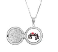 no/no China Red Education Propaganda Explain Locket Collar Hold Picture Jewelry Regalo de cumpleaños