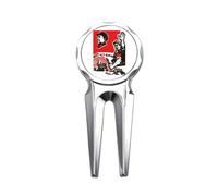 no/no China Red Education Publicity Call Golf Divot Tool Herramienta de reparación de marcador de pelota de golf
