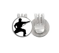 no/no China Shaolin Stick Kung Fu Culture - Marcador de pelota de golf con clip magnético esmaltado