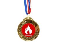no/no Cinta cuadrada roja de fuego con marca de advertencia, ganador del premio de oro