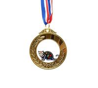 no/no Cinta de gato negro con flor b Halloween terror Gold Award Winner Medal First Place