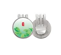 no/no Circlar Grain Rain Twenty Four Solar Term - Marcador de pelota de golf con clip magnético esmaltado