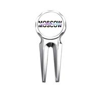no/no City Radio Moscow Building Golf Divot Tool - Herramienta de reparación de pelotas de golf