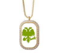 no/no Collar con colgante de águila voladora con diseño de animales de hadas y cristales de diamantes