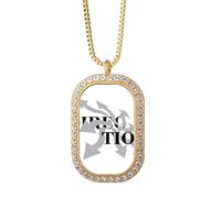 no/no Collar con colgante de camino de indicación de dirección de posicionamiento, joyería dorada de cristal de diamantes