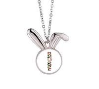 no/no Collar con colgante de conejo Art Deco de Rose Blossom Love Lover