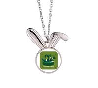 no/no Collar con colgante de conejo con el logotipo de Cigarette Is A Drug Art Deco Fashion Rabbit Jewelry Gift