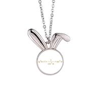 no/no Collar con colgante de conejo con expresiones matemáticas de fórmula matemática, cálculo, regalo de joyería de animales