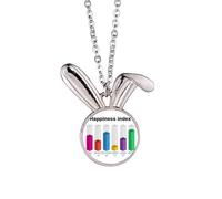 no/no Collar con colgante de conejo con índice de felicidad de National Differences