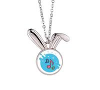 no/no Collar con colgante de conejo con notación de marca musical