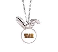 no/no Collar con colgante de conejo de calidad y valor de aliento