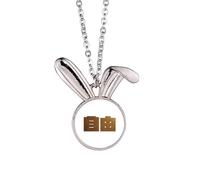 no/no Collar con colgante de conejo de calidad y valor de aliento