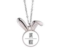 no/no Collar con colgante de conejo de catarsis emocional Love Music