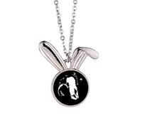 no/no Collar con colgante de conejo de Goat l Dead Hunts Art Deco Fashion Rabbit Jewelry Gift