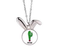 no/no Collar con colgante de conejo de Hello Cactus Art Deco